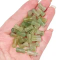 Hand-crafted light green marbled glass bamboo joint beads for DIY jewelry making - 20 Pieces/Pack (6x12mm) / Light Green