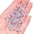 Pink and blue marbled glass bamboo-joint beads with gold foil for DIY jewelry making - 20 Pieces/Pack (6x12mm) / Pale Blue