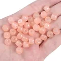 Peach 8x7mm glass imitation jade apple beads for DIY handmade jewelry craft accessories - Flesh Pink