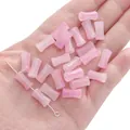 Pink gradient faux jade glass bamboo joint shaped beads for handmade DIY jewelry crafting - 20 Pieces/Pack (6x12mm) / Crimson