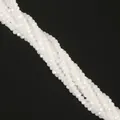 2mm ιριδίζουσες λευκές γυάλινες κρυστάλλινες χάντρες για κατασκευή κοσμημάτων DIY - 3mm Περίπου 105 Τεμάχια/Σειρά / Λευκό Ιάπις AB