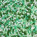 Perline di vetro verde e bianco stile pittura a olio per creazione di gioielli fai-da-te - tonalità verdi