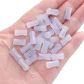 Lavender purple gradient glass beads in bamboo shape for DIY jewelry and hair accessories - 20 Pieces/Pack (6x12mm) / Light Purple