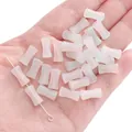 Gradient pale pink and green imitation jade bamboo knot glass beads for DIY jewelry making - 20 Pieces/Pack (6x12mm) / Sakura Fall Pink
