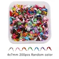200pcs 4x7mm colorful painted metal bead tips for DIY jewelry making in random colors - Iron Calottes / 200 Pieces per Pack (4x7mm) / Random Mixed Colors