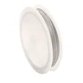 High quality spool of silver metallic steel wire for DIY jewelry beading and crafts - 0.3mm (Approx. 20m/Roll) / Silver Gray