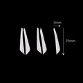 Petali pretagliati bianchi per accessori capelli tradizionali cinesi fai da te, 25x3mm - Stile 14-Crisantemo / Confezione / Bianco