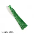 Nappina decorativa in seta verde brillante 12cm per creazione di gioielli fai da te e artigianato - 1 Pezzo / Verde