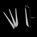 Petali bianchi a punta fai-da-te per accessori capelli Hanfu, dimensioni 44x4mm - Stile 16-Crisantemo / Confezione / Bianco