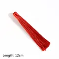 Ciondolo nappa in seta rossa da 12 cm per artigianato fai-da-te e creazione gioielli - 1 Pezzo / Rosso