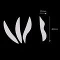 Modelli fai-da-te a forma di petalo bianco per accessori capelli cinesi, 40x12mm - Stile 19-Crisantemo / Set da 8