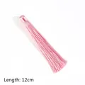 Nappa rosa fatta a mano effetto seta lunghezza 12cm per accessori gioielli fai da te craft - 1 Pezzo / Rosa