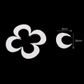 Petali a mezzaluna bianchi pretagliati per accessori per capelli fai da te 8mm x 28mm - Stile 23-Camelia / Set da 24