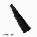 Nappina in seta nera fatta a mano per gioielli fai-da-te e forcine, lunghezza 12 cm - 1 Pezzo / Nero