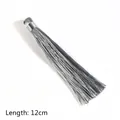 Elegante nappa in seta argento per gioielli fai-da-te e decorazioni auto, 12 cm - 1 Pezzo / Grigio chiaro