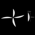 Petali bianchi fai-da-te per accessori per capelli tradizionali cinesi 17x53 mm - Stile 29-Foglia / Confezione da 15 / Bianco