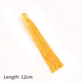 Elegante nappa di seta giallo dorato da 12 cm per progetti di bricolage e gioielli - 1 Pezzo / Giallo Oro