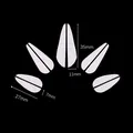 Modelli di petali tagliati per accessori capelli Hanfu con dimensioni - Stile 32-Foglia di Bambù / Set da 8 / Bianco