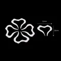 Modello in carta petalo DIY per accessori capelli Hanfu Chanhua con misure 31mm - Stile 33-Ginkgo / Confezione da 10 / Bianco
