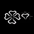 Set di stampi per petali di fiori pretagliati da 35 mm per forcine e copricapi fai-da-te - Stile 34-Ginkgo / Confezione da 10 / Bianco