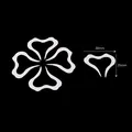 Componente ritagliato in carta fai-da-te bianco 38x35mm per accessori per capelli cinesi - Stile 35-Ginkgo / Confezione da 10 / Bianco
