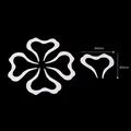 Modello di carta pretagliato per forcine fai-da-te in stile antico, 44 mm x 40 mm - Stile 36-Ginkgo / Confezione da 10 / Bianco