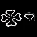 Modelli di petali di fiori per accessori per capelli Hanfu, 50x46mm - Stile 37-Ginkgo / Set da 8