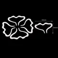 Sagoma per petali di fiori fai-da-te con dimensioni 59 mm x 44 mm su sfondo nero - Stile 38-Ginkgo / Set da 6
