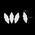 Set di petali bianchi a foglia fai-da-te per accessori per capelli Hanfu, 11x31mm - Stile 40-Giglio / Set di 18