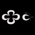 Ritagli fai-da-te bianchi per accessori per capelli tradizionali cinesi da 30 mm - Stile 56-Peonia / Set da 24