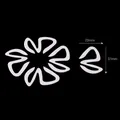 Ritagli fai-da-te a forma di petali bianchi per accessori capelli, 23 mm x 37 mm. - #48 Farfalla / Set da 8 / Bianco