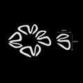 Pezzi di fiori pretagliati per accessori capelli, 26mm x 43mm petalo - #49 Farfalla / Set da 8 / Bianco