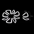 Modello di petalo bianco per fermagli Hanfu DIY, dimensioni totali 30x50mm - #50 Farfalla / Set da 8 / Bianco