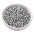 4mm pearl gray glass seed beads for DIY jewelry making displayed in a white bowl - 4mm (15g/Pack) / Gray