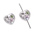 Perles en forme de cœur en imitation de nacre acrylique avec strass colorés pour bijoux DIY - Diamant Carré Transparent En Forme De Cœur 14 X 13 Mm Diamètre Du Trou Env. 1 Mm / 1 Pièce par Paquet