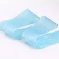 Shiny light blue glitter ribbon for DIY hair accessories and gift wrapping decorations - 12 Fen Glitter Ribbon Width 38mm 25 Yards/Roll / Lake Blue