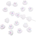 Perles en acrylique lapin blanc mignon pour fabrication de bijoux DIY et accessoires - Lapin / 20x20mm (Trou Env 2mm) / Blanc