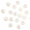 Mignonnes perles en acrylique de lapin blanc pour la fabrication de bijoux DIY et artisanat. - Lapin / 20x20mm (Trou Env 2mm) / Beige