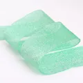 Sparkly mint green onion ribbon for elegant gift wrapping and DIY hair accessories. - 12 Fen Glitter Ribbon Width 38mm 25 Yards/Roll / Peacock Green