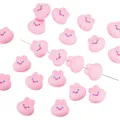 Mignonnes perles en acrylique lapin rose pour fabrication de bijoux et artisanat DIY - Lapin / 20x20mm (Trou Env 2mm) / Rose