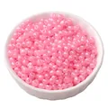 Creamy pink 4mm glass seed beads for DIY jewelry making in a white bowl - 4mm (15g/Pack) / Pink