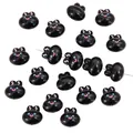 Mignonnes perles de lapin en acrylique noir pour la création de bijoux DIY à la main. - Lapin / 20x20mm (Trou Env 2mm) / Noir