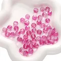 Perles en verre facetté rose rouge translucide 10mm pour bijoux DIY et artisanat - 20 Pièces/Pack / Rose rouge
