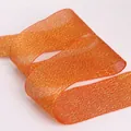 Shimmering orange glitter ribbon for DIY hair accessories and gift box wrapping - Red