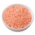 Premium 4mm peach cream glass seed beads for DIY jewelry making presented in a white bowl - 4mm (15g/Pack) / Light Orange