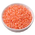 Premium 4mm cream orange glass seed beads in a white ceramic bowl for DIY jewelry making - 4mm (15g/Pack) / Orange