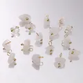 Mini pendentifs en pierre concassée blanche naturelle pour création bijoux DIY - 5-10mm (5 Pièces) / Cristal blanc