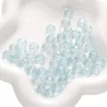 Perles en verre facettées bleu clair de 10mm transparentes pour bijoux DIY faits main - Bleu clair