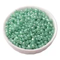Premium 4mm cream green glass seed beads for handmade DIY jewelry and accessory making - 4mm (15g/Pack) / Green