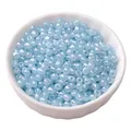 Light blue 4mm cream finish glass seed beads for DIY jewelry making and handmade crafts - 4mm (15g/Pack) / Aquamarine